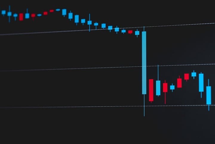 株価の暴落イメージ。